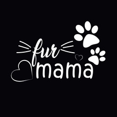 Fur, mama, vector, art, illustration