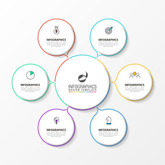 Infographic design template. Creative concept with 6 steps