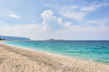 Fototapeta na wymiar Kastro beach on Lefkada island