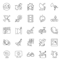  Media Interface Doodle Vectors Pack 