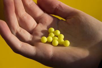 vitamin c, beautiful, beauty, capsule, closeup, drug, drugs, food, hand, health, health care, healthy, holding, human, illness, ingredient, medical, medicine, palm, pill, pills, prescription, seed, sk