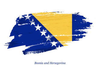 Vector grunge Bosnia and Herzegovina flag
