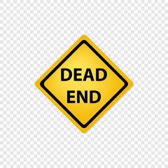 Road sign dead end icon