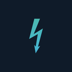 Fototapeta premium Lightning warning icon. Bolt icon vector. Energy and thunder electric icon. Stock Vector illustration isolated on blue background.