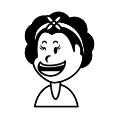 cute girl smiling on white background