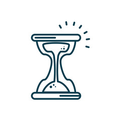 hourglass icon, line style