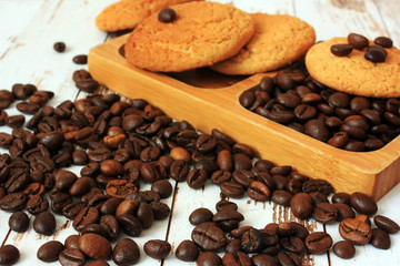 Oatmeal Cookies and Coffee Beans
