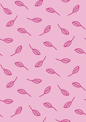 Pink seamless pattern with ornamental tulips for wrapping, paper, gifts