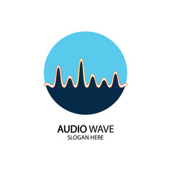 Music Logo concept sound wave, Audio Technology, Abstract Shape