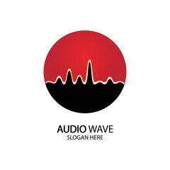 Music Logo concept sound wave, Audio Technology, Abstract Shape