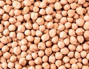 Background of dry chickpea. The view from the top