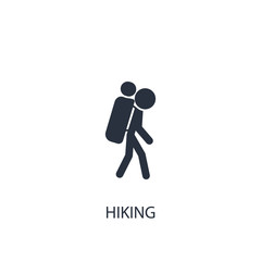 Hiking icon. Simple travel element illustration.