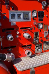 Japanese fire truck operation panel