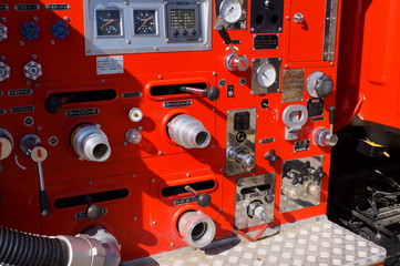 Japanese fire truck operation panel