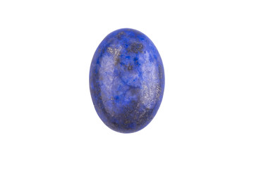 Natural cabochon stone on a white background