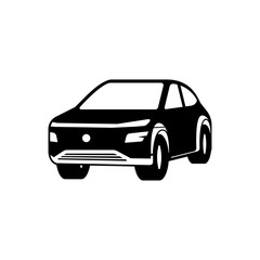 car silhouette vector icon. car sign symbol design.