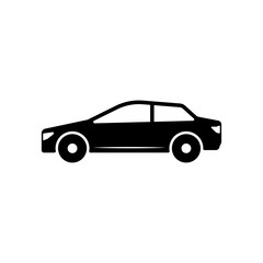 car silhouette vector icon. car sign symbol design.