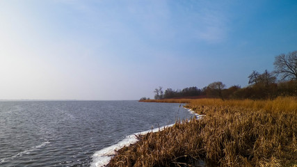Coast of Jamno Lake. Northern Poland nature.