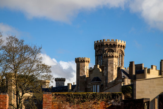 Architectural Crenellations on Studley Castle, Warwickshire, UK