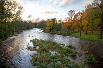 Fototapeta premium autumn by the river