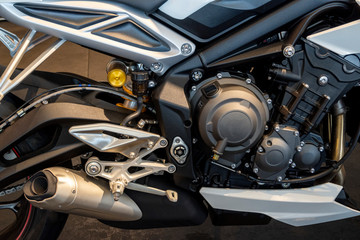 Fototapeta na wymiar Close Up of motorcycle engine