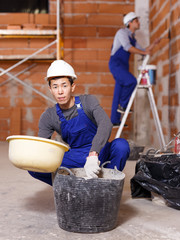 Workers doing repair work