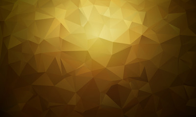 Abstract golden, brown, yellow background from triangles, vector illustration. EPS10