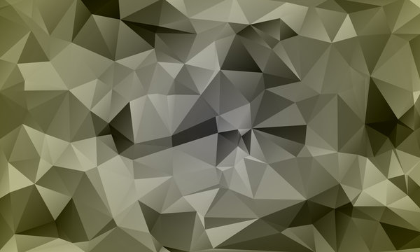 Abstract khaki, protective, green background from triangles, vector illustration. EPS10.