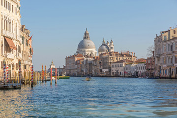 Fototapeta na wymiar Empty Grand Canal Venice