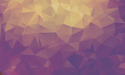 Fototapeta premium Abstract purple, pink, warm background from triangles, vector illustration. EPS10