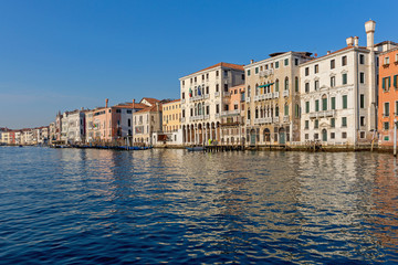 Fototapeta na wymiar Grand Canal Sunny Day Venice
