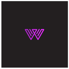 W Letter Logo Design Creative Modern Letters Vector Icon Logo Illustration
