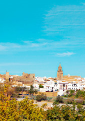 View of the monumental city of Carmona in Andalusia in the south of Spain in a sunny day