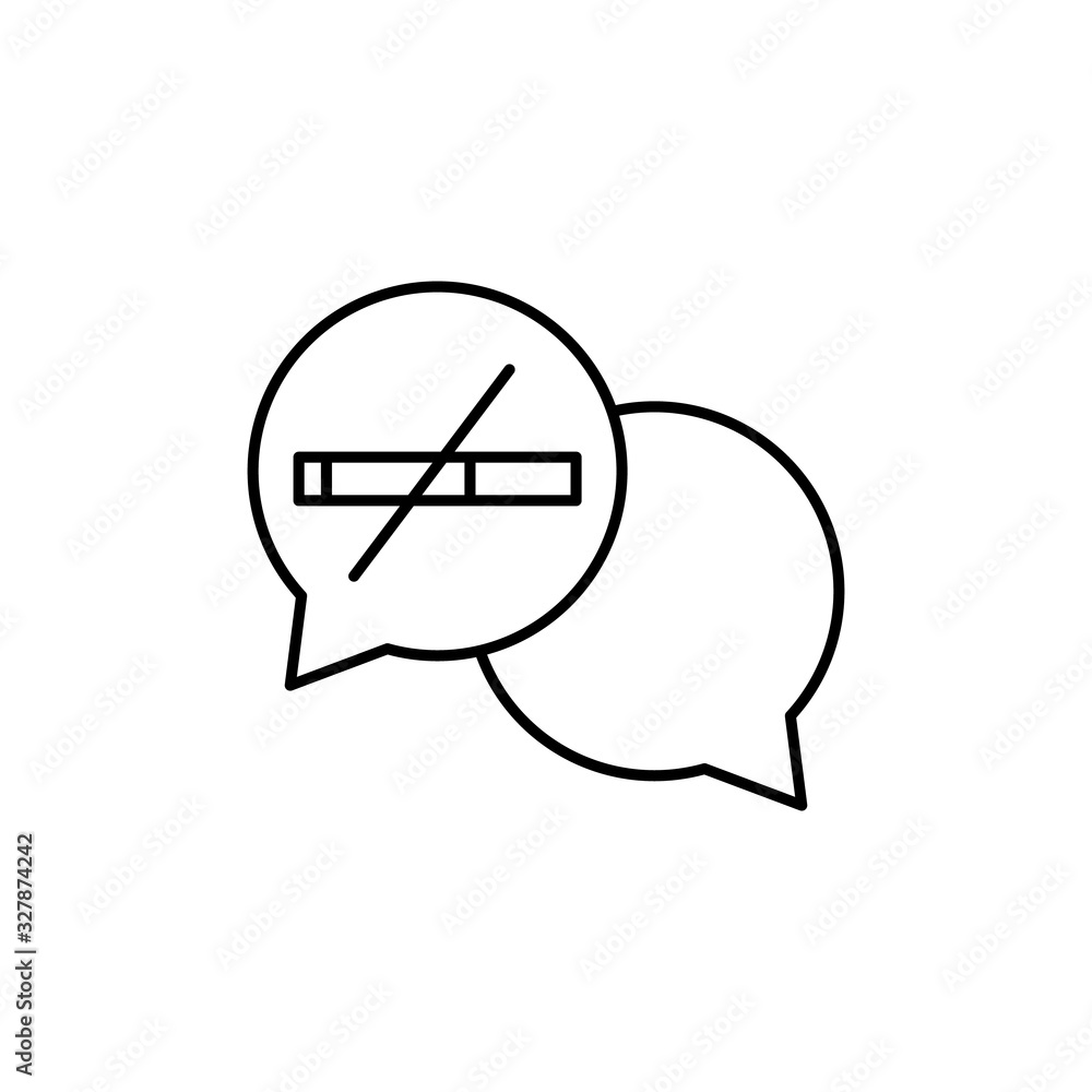 Aufkleber cigarette, ban, message icon. simple line, outline vector elements of quit smoking for ui and ux, we