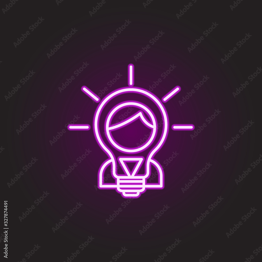 Aufkleber business graph neon style icon. simple thin line, outline vector of food and drink icons for ui and 