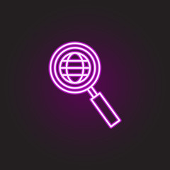 Cloud computing neon style icon. Simple thin line, outline vector of food and drink icons for ui and ux, website or mobile application