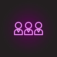 Company structure neon style icon. Simple thin line, outline vector of food and drink icons for ui and ux, website or mobile application