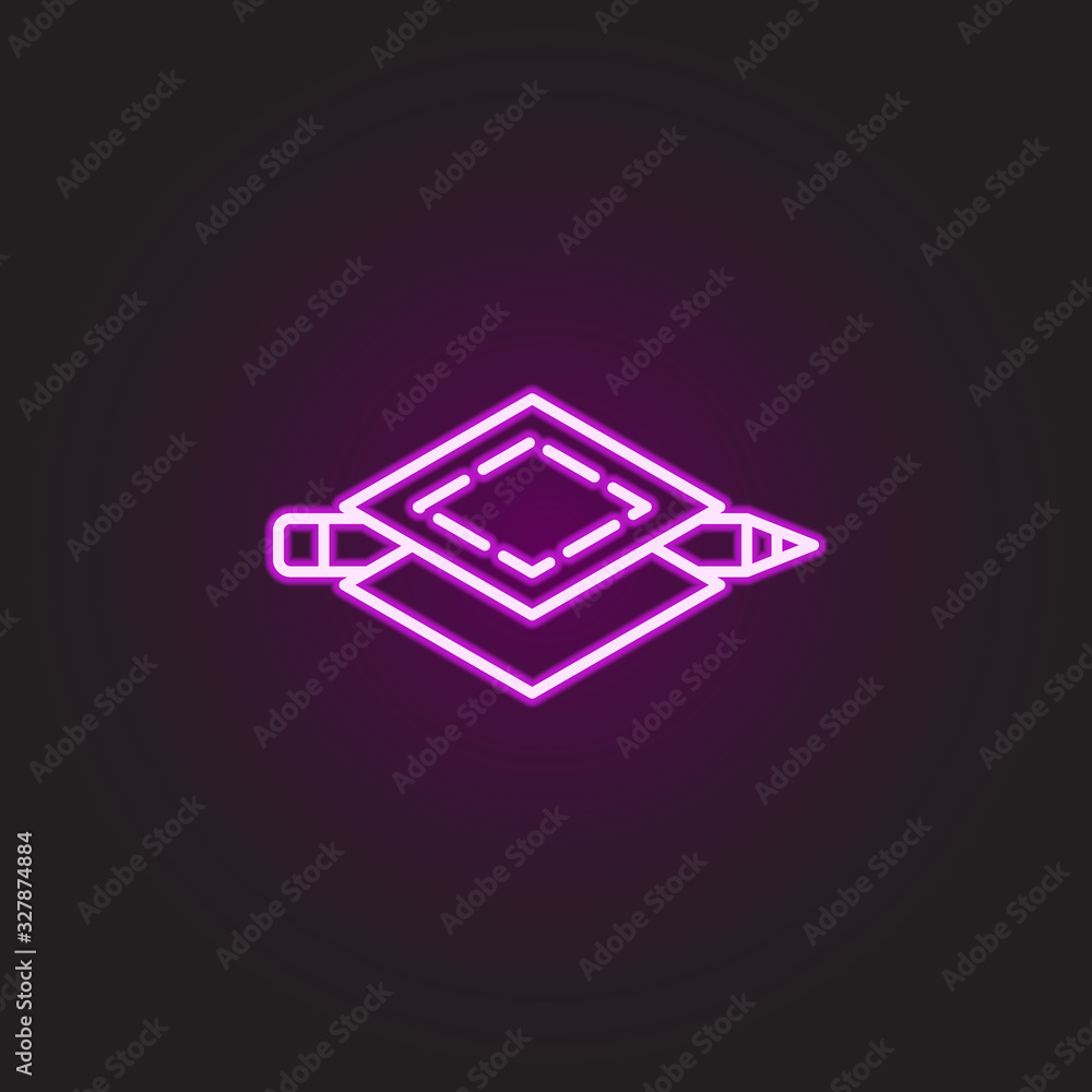 Poster global management neon style icon. simple thin line, outline vector of food and drink icons for ui a