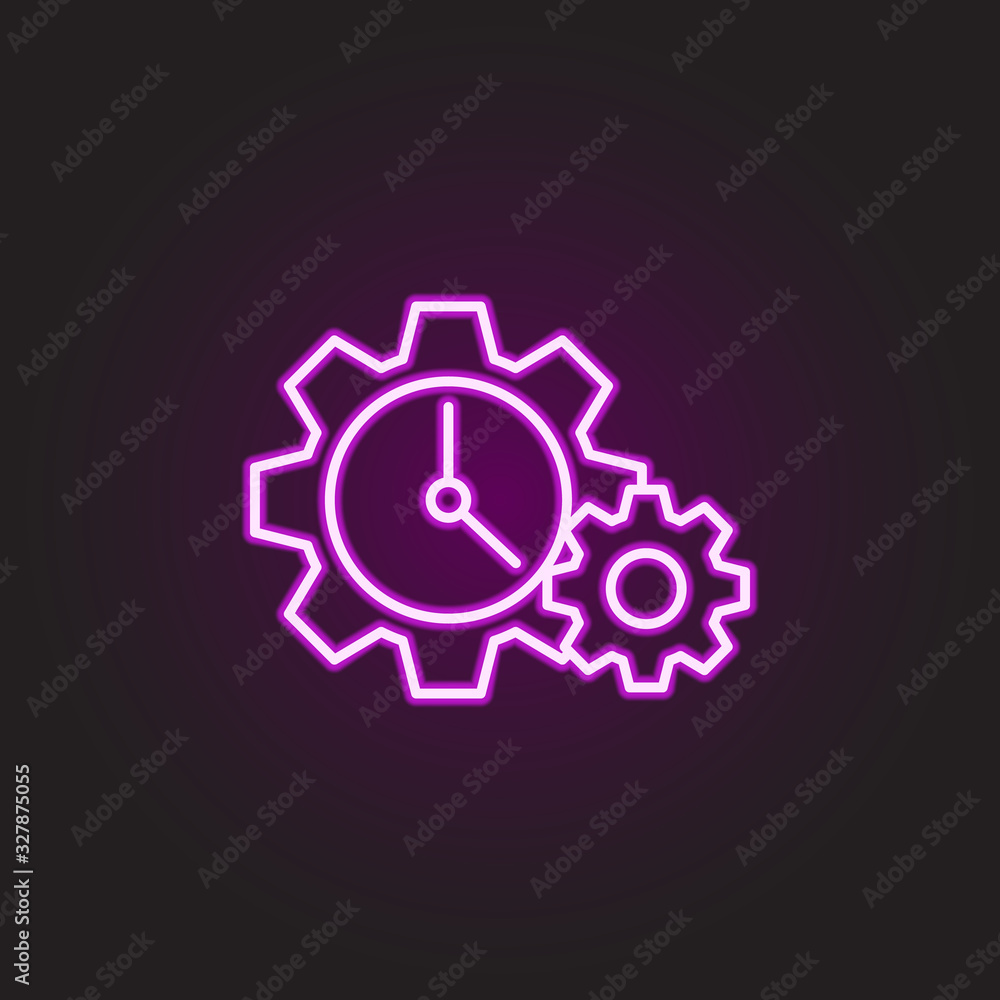 Poster human resource neon style icon. simple thin line, outline vector of food and drink icons for ui and 