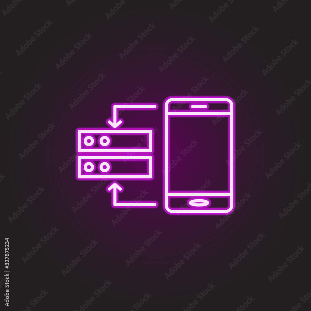 Aufkleber personal connection neon style icon. simple thin line, outline vector of food and drink icons for ui
