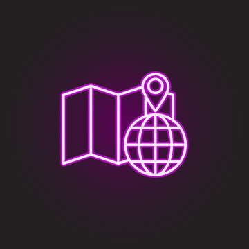 Profile neon style icon. Simple thin line, outline vector of food and drink icons for ui and ux, website or mobile application
