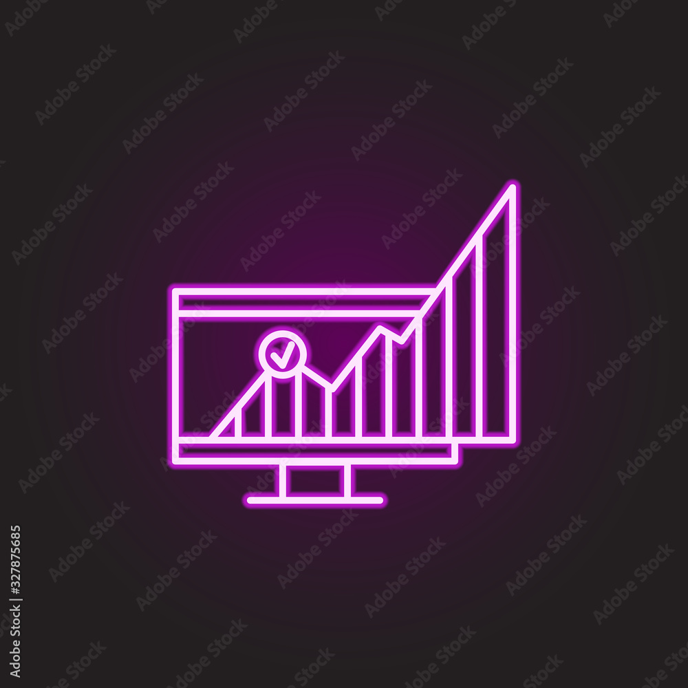 Poster swipe gesture neon style icon. simple thin line, outline vector of food and drink icons for ui and u