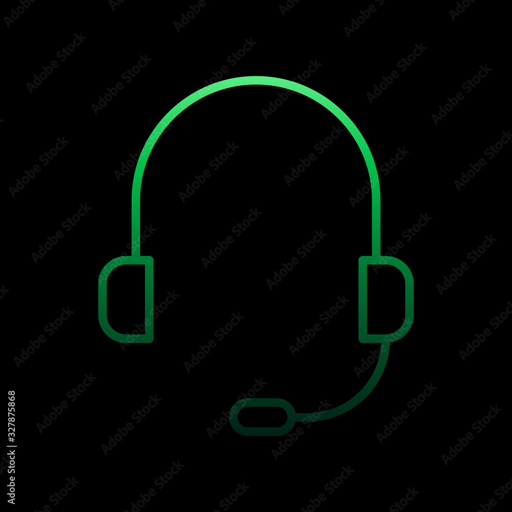 Poster headphones nolan icon. simple thin line, outline vector of e-commerce icons for ui and ux, website o
