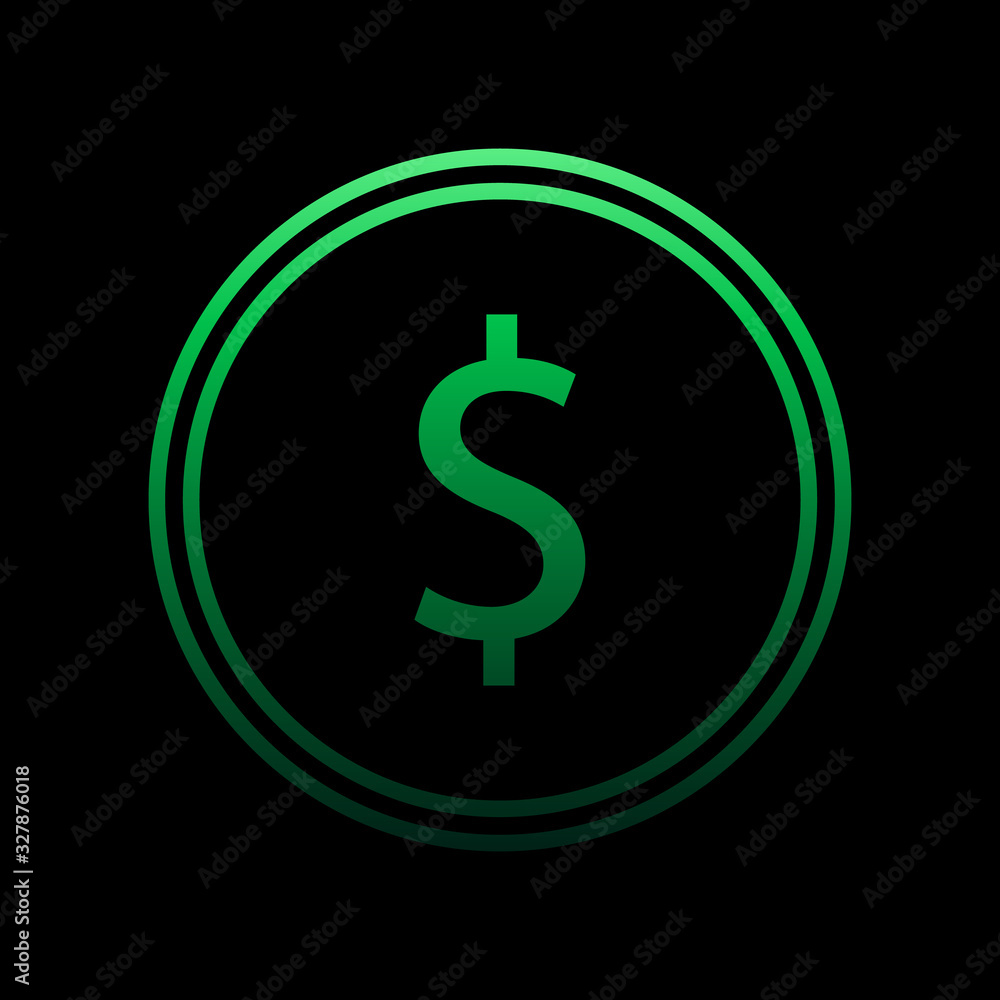 Poster dollar symbol nolan icon. simple thin line, outline vector of e-commerce icons for ui and ux, websit