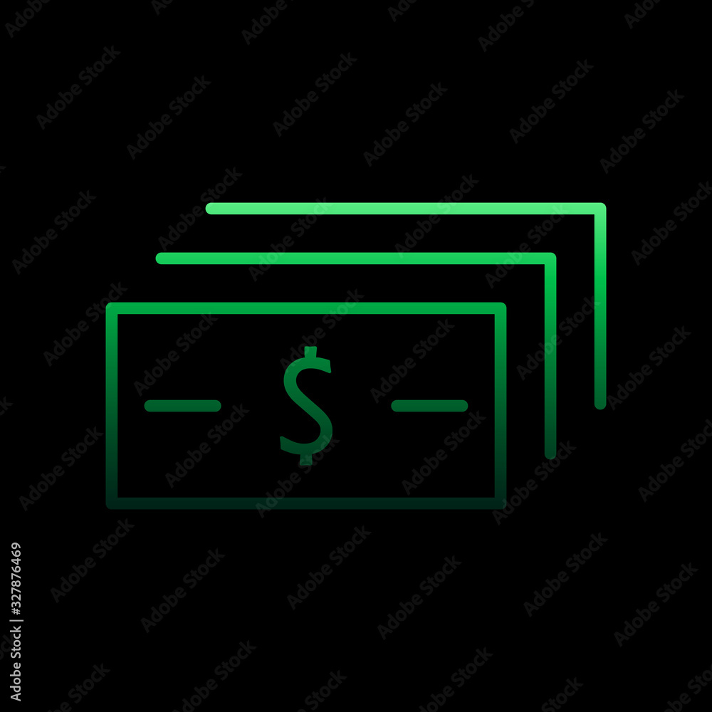 Poster bill dollar nolan icon. simple thin line, outline vector of e-commerce icons for ui and ux, website 
