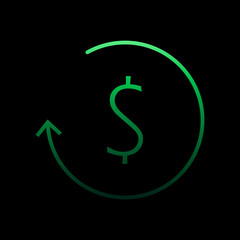 Dollar symbol nolan icon. Simple thin line, outline vector of e-commerce icons for ui and ux, website or mobile application