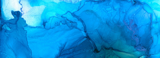 Naklejka premium Marble texture. Art Abstract paint blots background. Alcohol ink colors.