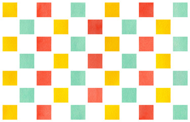 Watercolor geometrical pattern.