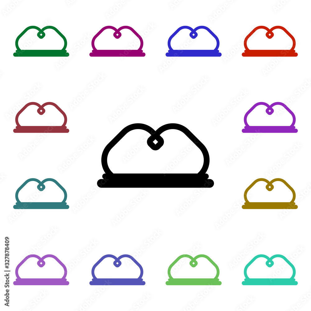 Poster crown multi color style icon. simple glyph, flat vector of web icons for ui and ux, website or mobil