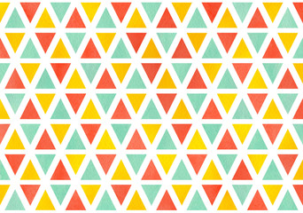 Watercolor triangle pattern.